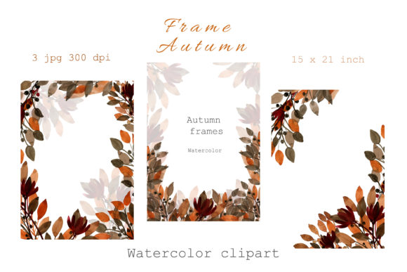 A Frame Made of Autumn Leaves. Illustrations
