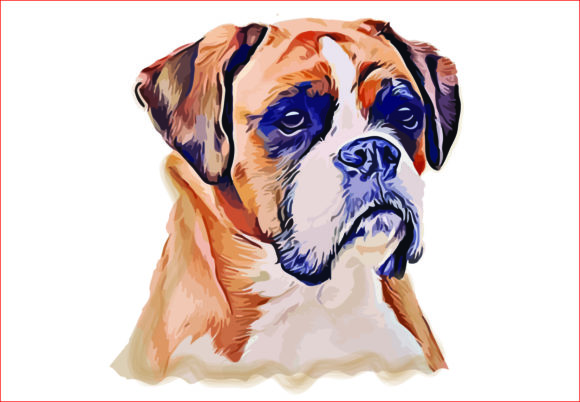 Boxer Watercolor PNG, Feeling Pugly
