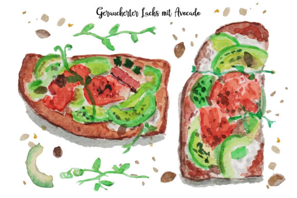 Delicious Food Watercolor