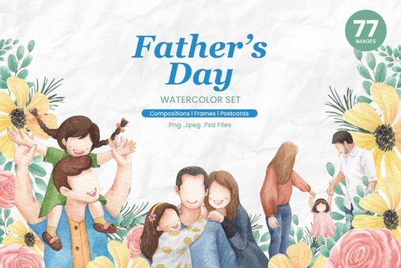 Father's Day Watercolor Illustration