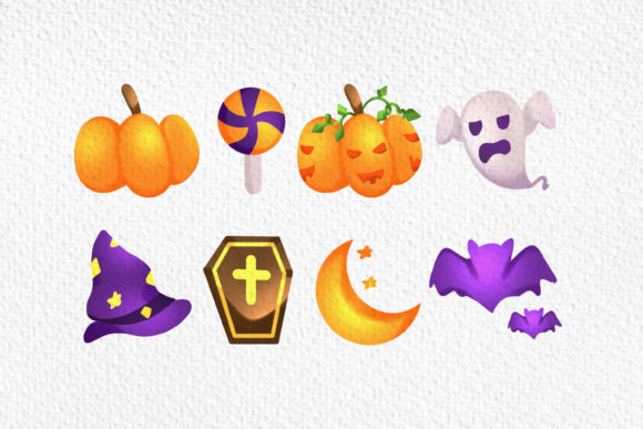 Halloween Watercolor Design 1 Illustrations