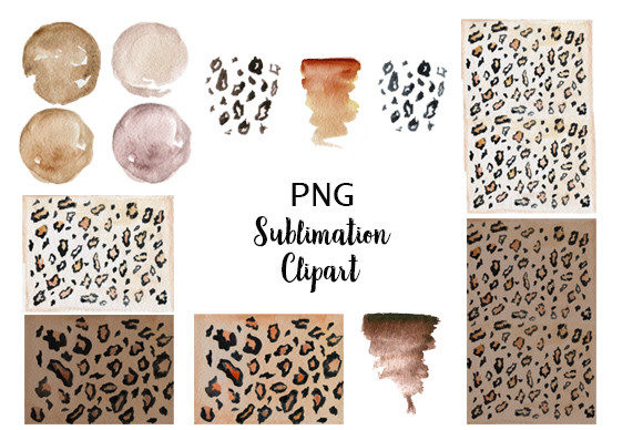 Watercolor Leopard Clipart and Illustrations